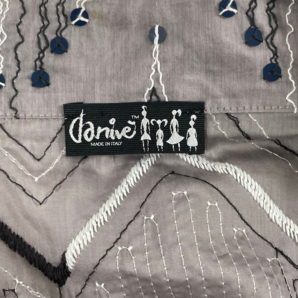 EURO VINTAGE / コットンシルク刺繍デザインシャツ イタリア製 SIZE:42