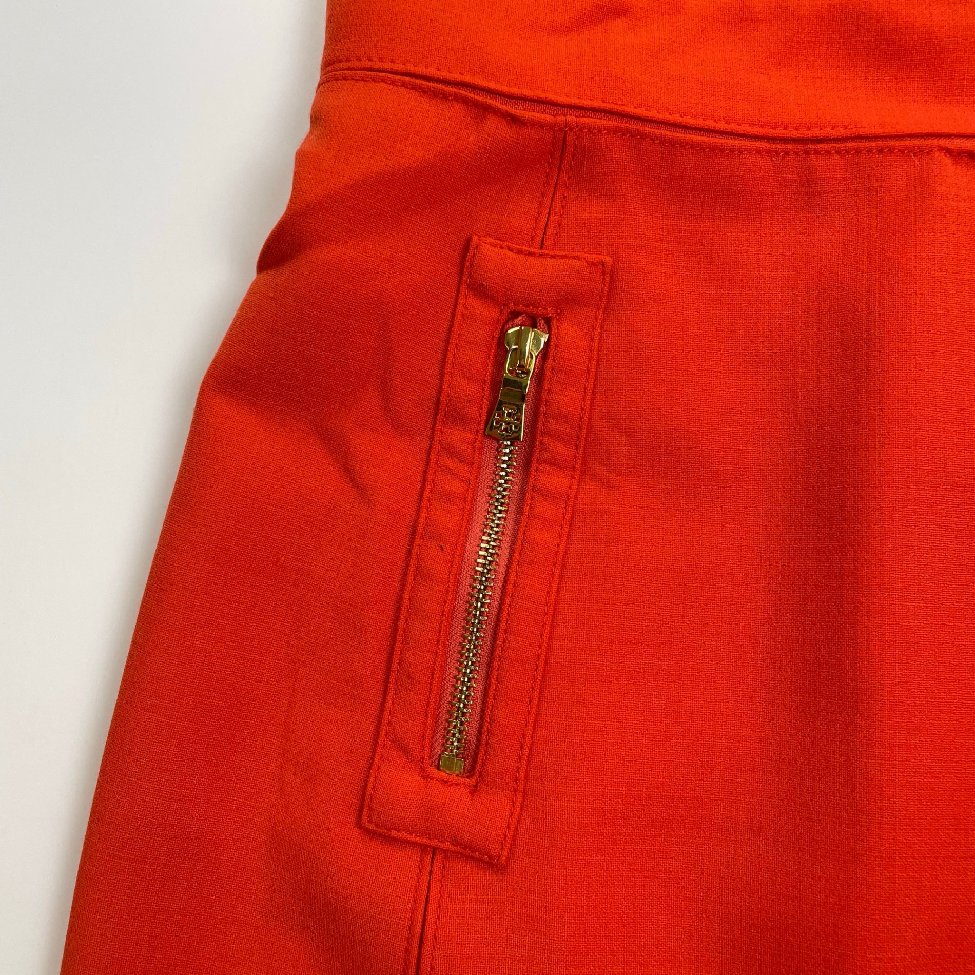 TORY BURCH トリーバーチ / ジップデザインワンピース オレンジ 参考定価：50,000程度 SIZE：6