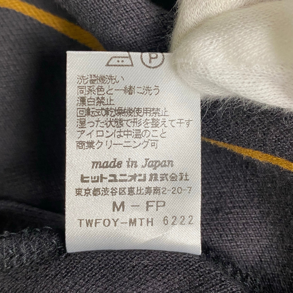 FRED PERRY フレッドペリー / ストライプピケTシャツ エンブレム刺繍 SIZE：M