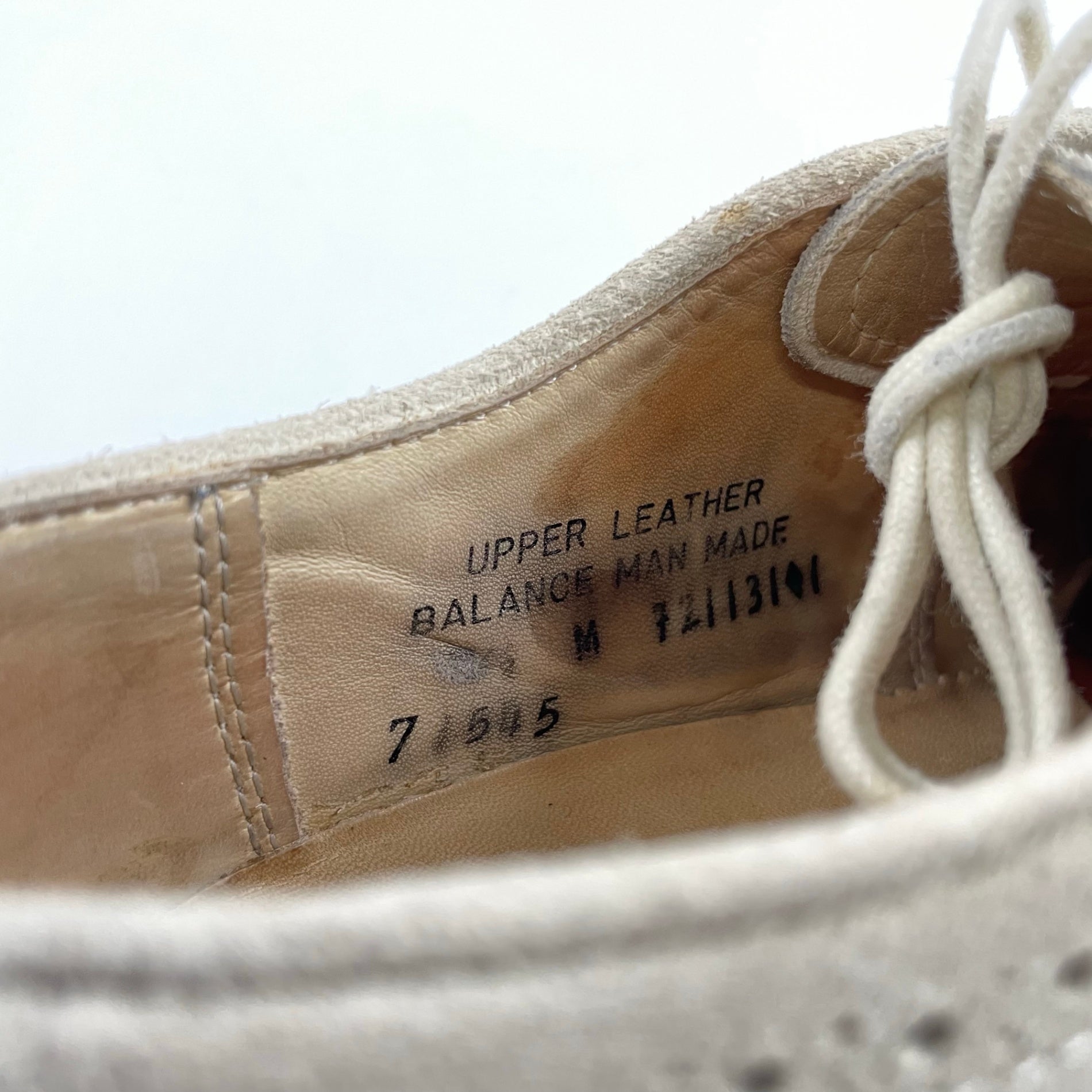 WALK-OVER / ホワイトスウェード CAMBRIDGE SIZE:7 1/2