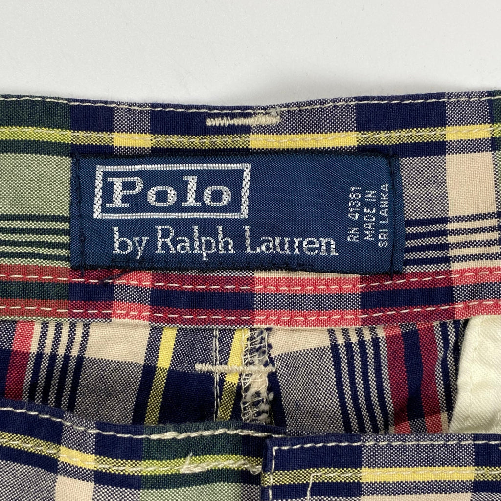 Polo by Ralph Lauren ポロ バイ ラルフローレン / ヴィンテージ マドラスチェック ハーフパンツ SIZE：33