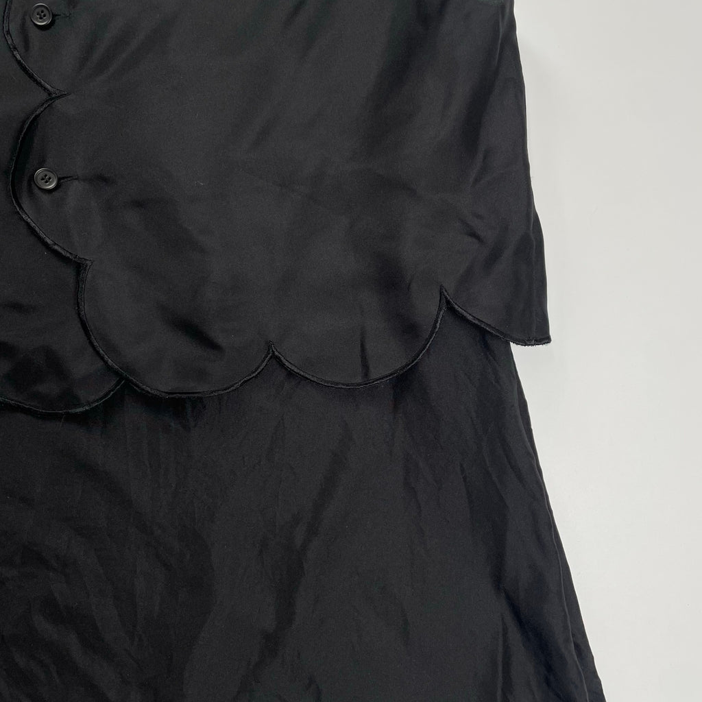 DES PRES デ プレ / シルクハブタエ スカラップブラウス 参考定価：36,000+tax SIZE：FREE