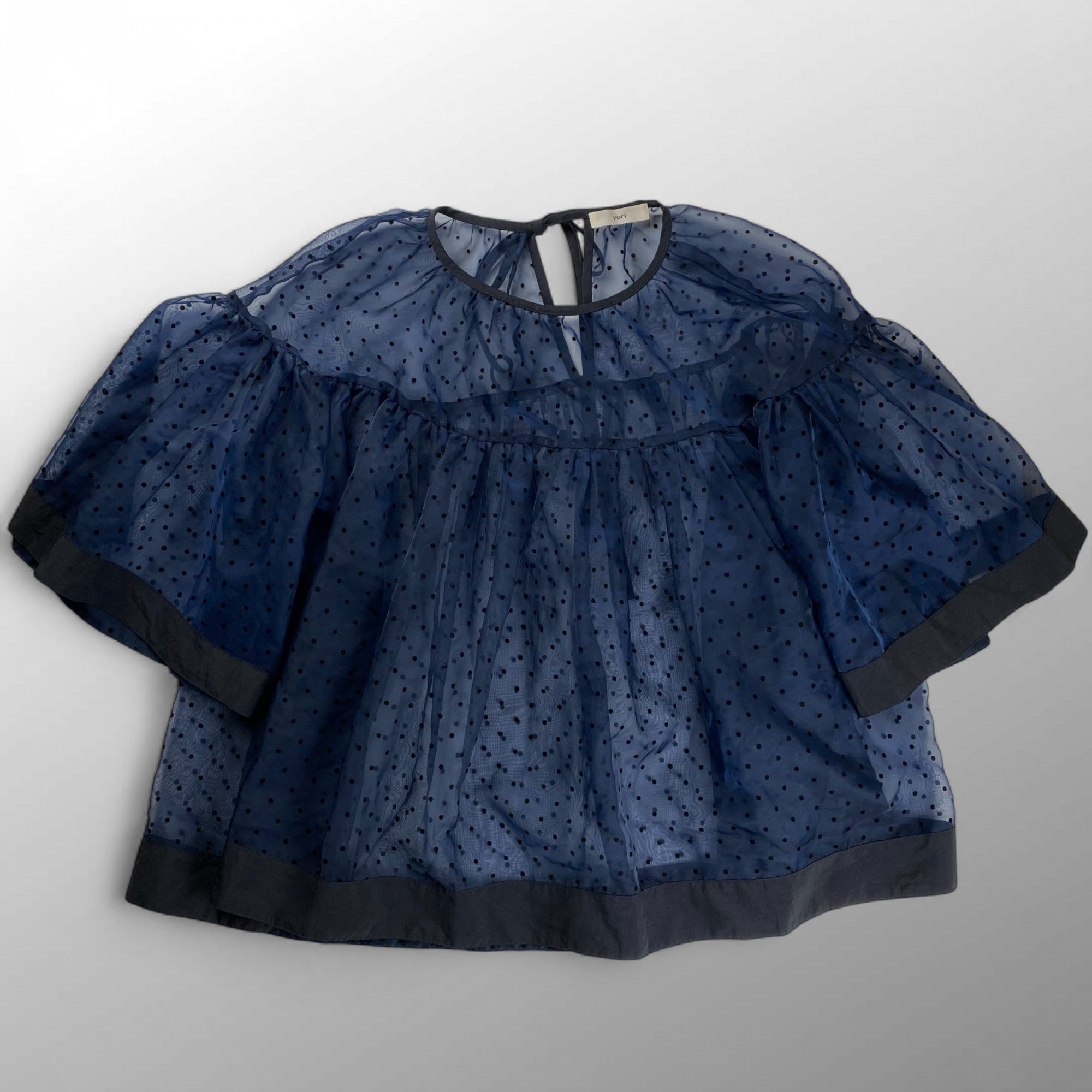 yori ヨリ / ドット柄シアーブラウス SIZE:FREE