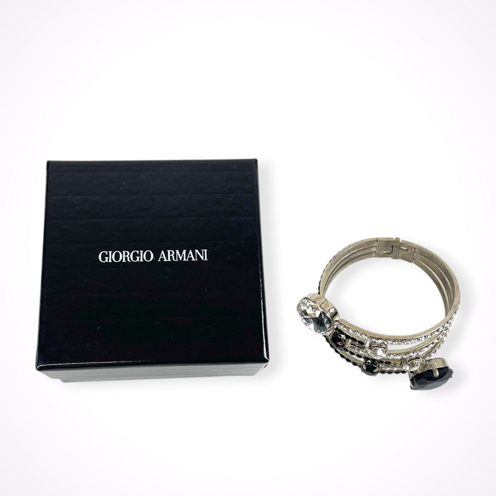 ARMANI / 開閉式 ラインストーンバングル