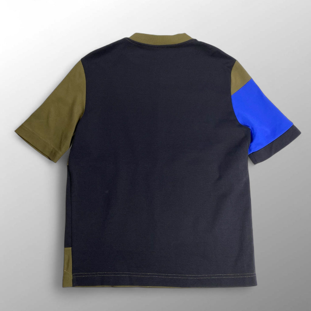 DIRK BIKKEMBERGS ダーク ビッケンバーグ / アーカイブ ブロックパターンTシャツ カーキ ブルー ブラック SIZE:S