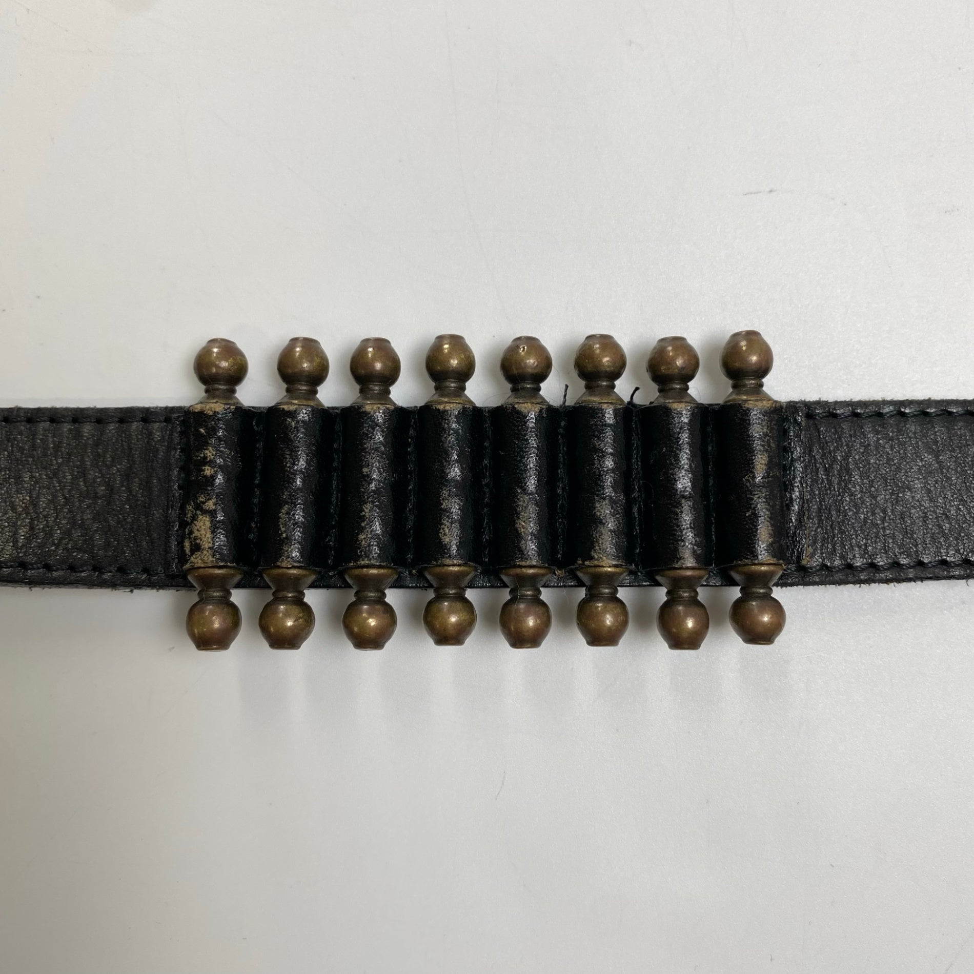 KENSHO ケンショウ / バレットデザイン レザーベルト 彫金 全長101cm