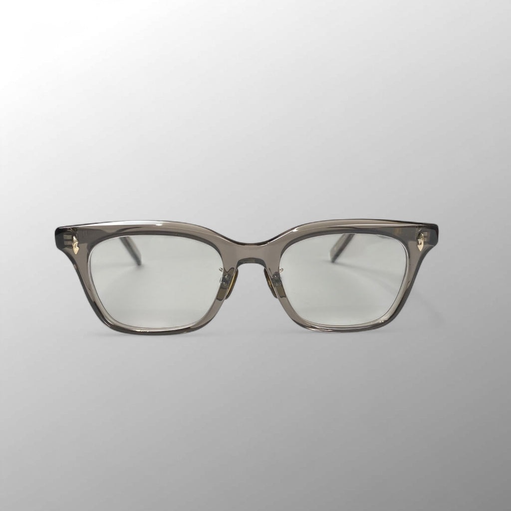 【美品】 金子眼鏡 × 泰八郎謹製 職人シリーズ / PREMIER VII 伊達メガネ クリアグレーフレーム 度なしクリアレンズ 参考定価：58,000+tax