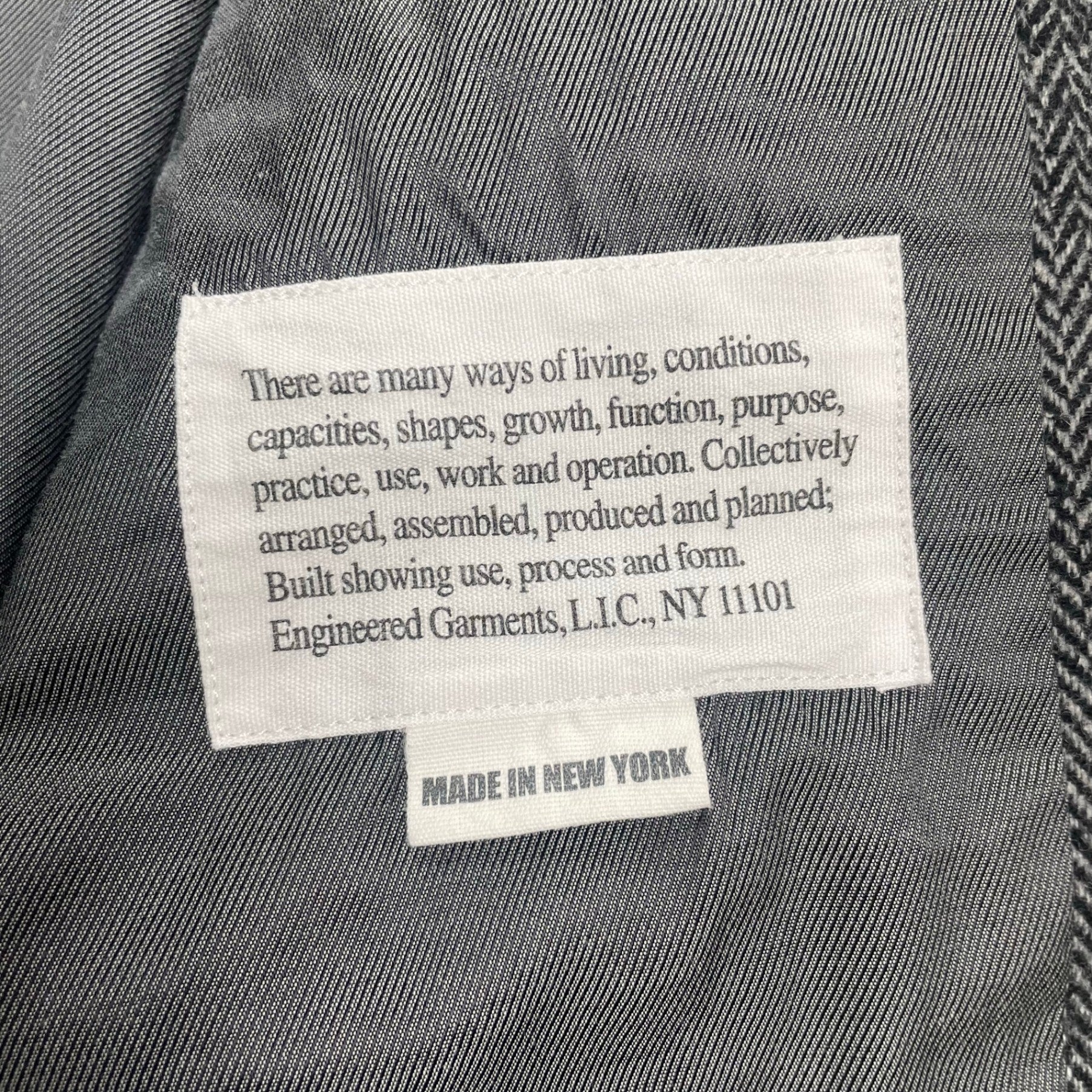 ENGINEERED GARMENTS エンジニアドガーメンツ / Slanted Jacket ヘリンボーンツイード 24AW 極美品 参考定価：68,000+tax SIZE:M