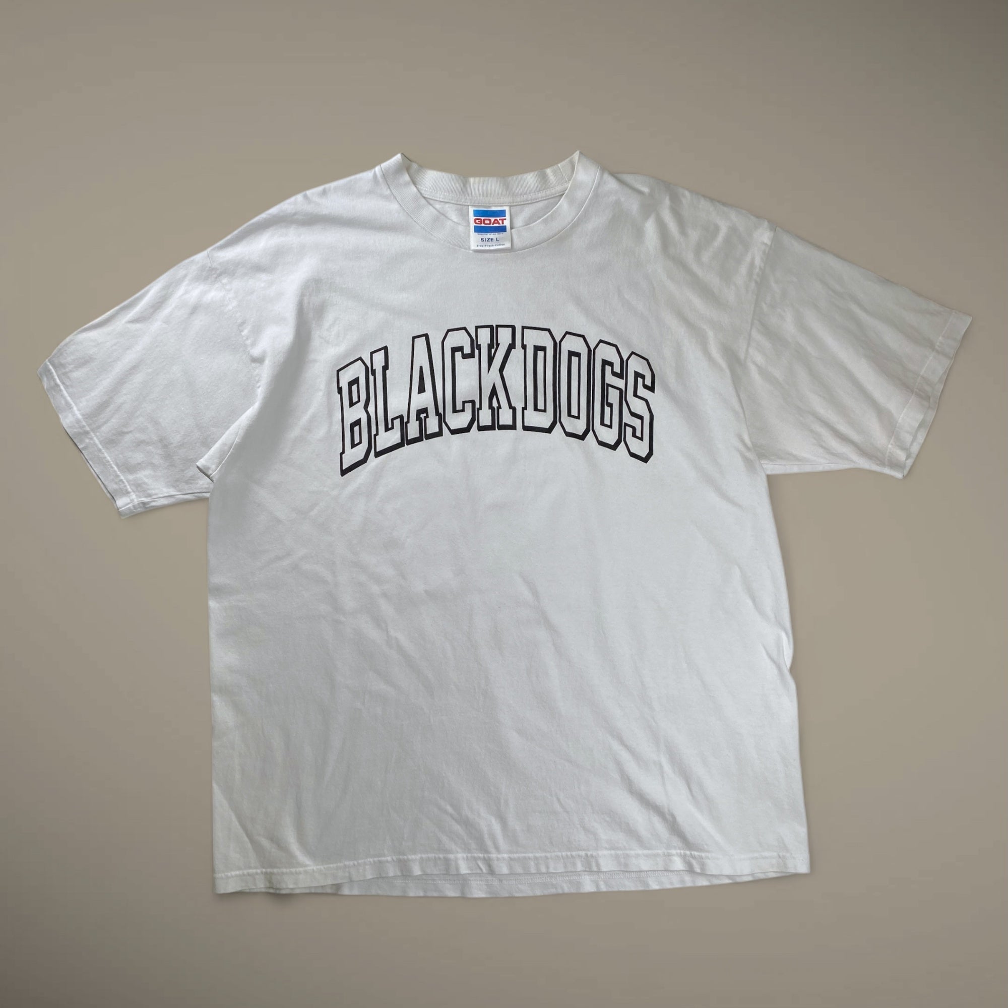 ROTTWEILER ロットワイラー / BLACKDOGS TEE 半袖 Tシャツ GOUTボディ 両面プリント SIZE;L