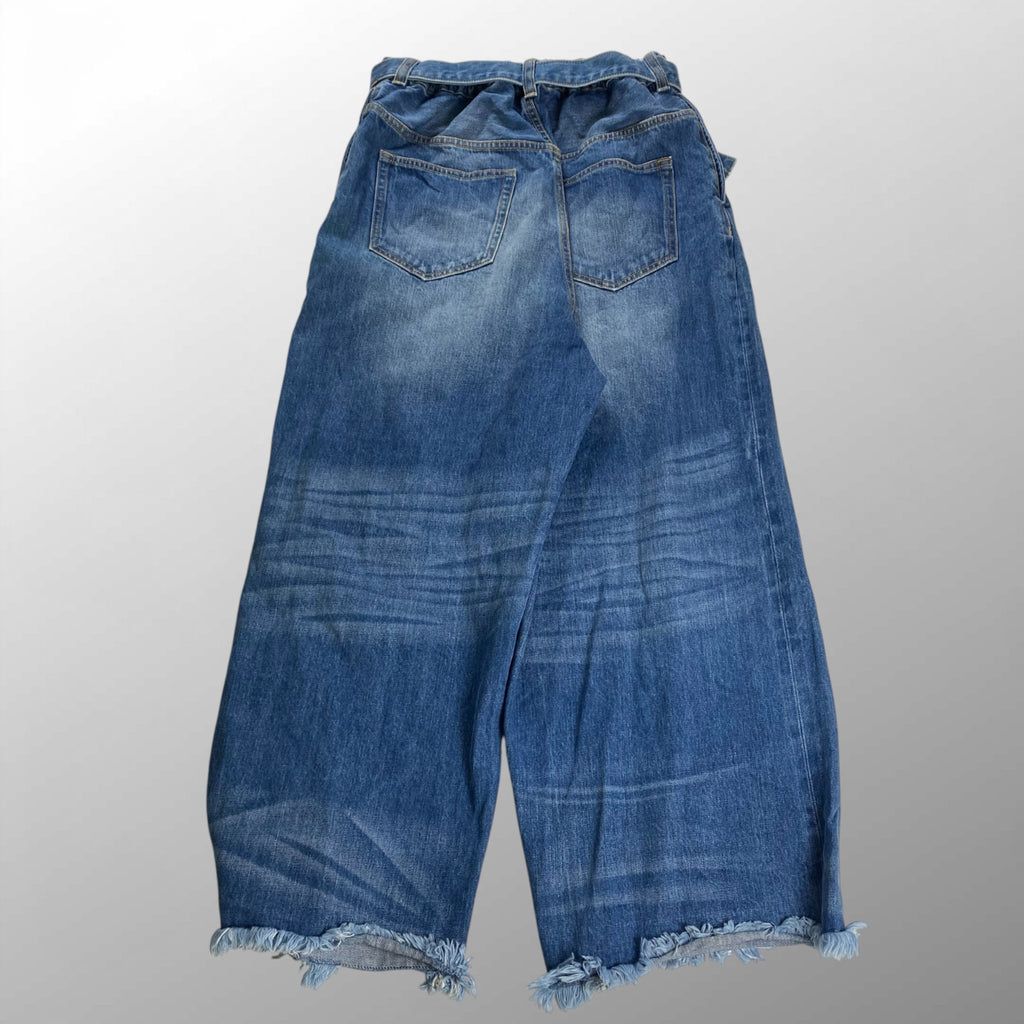 MAISON SPECIAL メゾンスペシャル / フォールドタックベルテッドハイパーワイドデニムパンツ 参考定価：19,800+tax SIZE:0