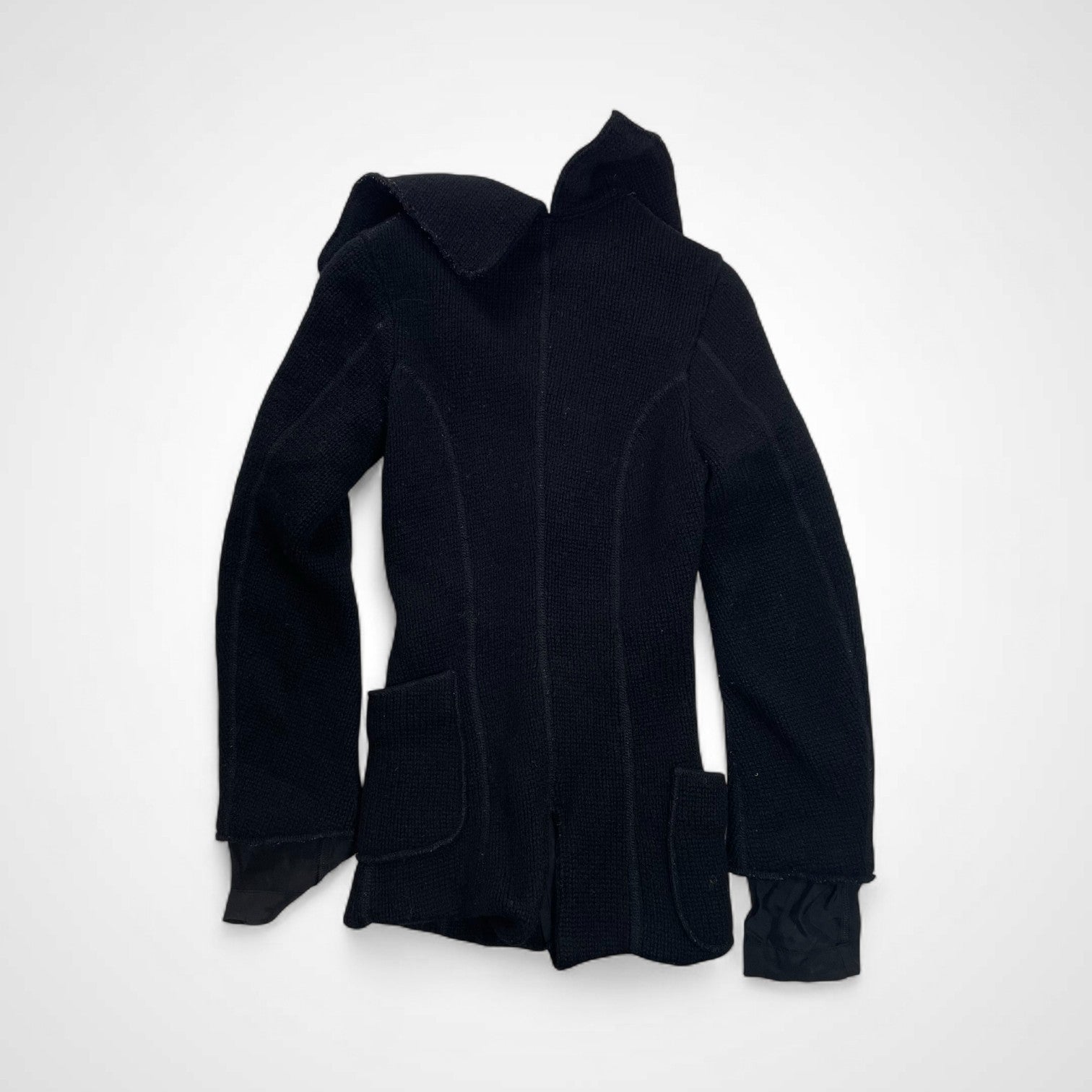 JUNYA WATANABE COMME des GARCONS ジュンヤワタナベ コムデギャルソン / 07AW アシンメトリーポケット ウールニットスリムジャケット SIZE:SS