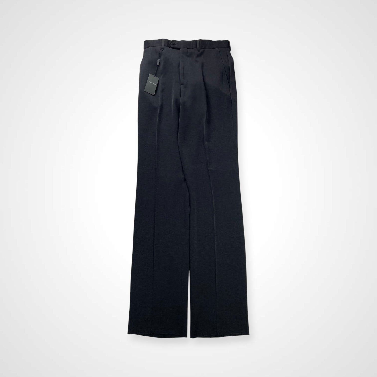 GIORGIO ARMANI ジョルジオ アルマーニ / キュプラMIXスラックス 黒タグ BORGO21製 未使用 SIZE:46