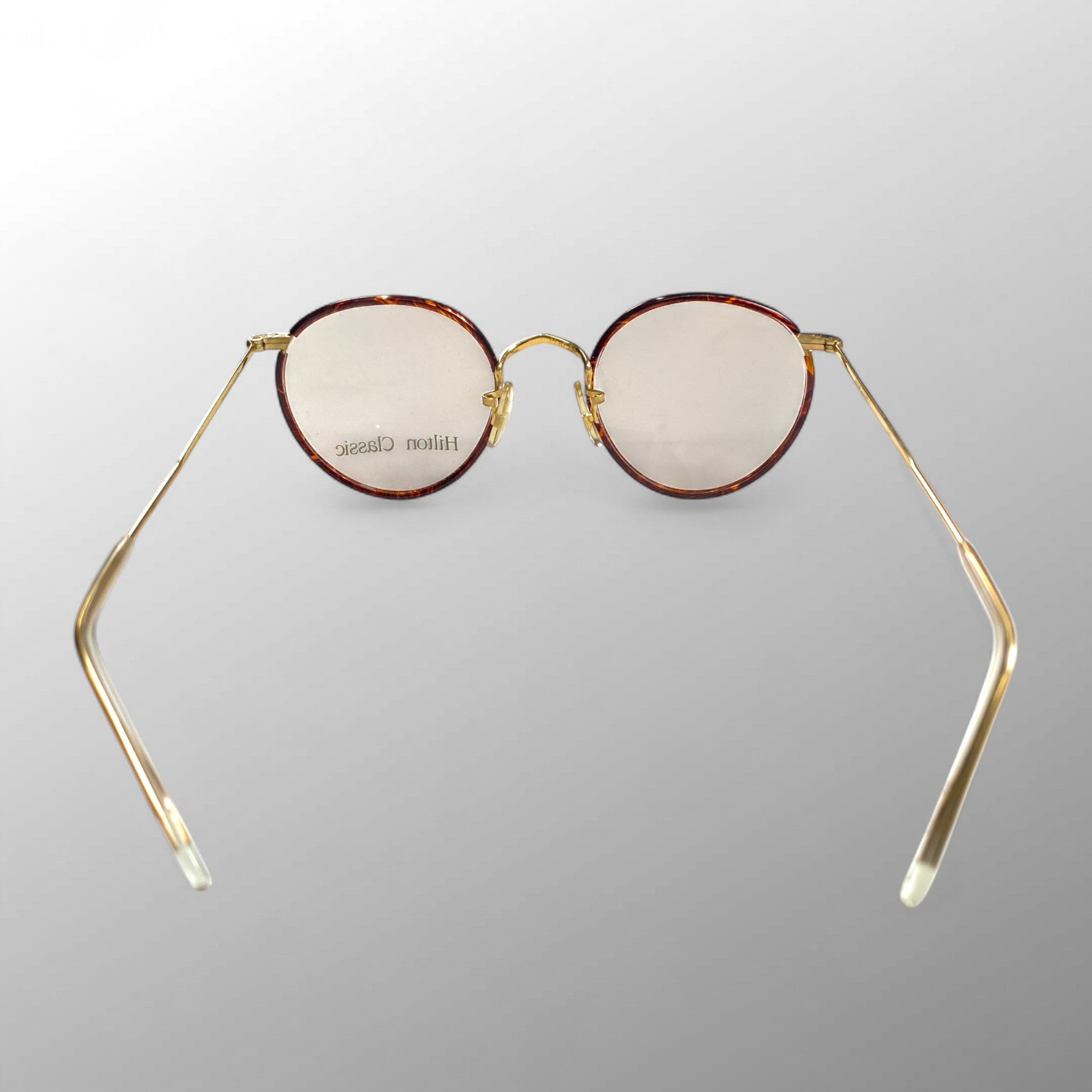 デッドストック 70s Hilton Classic / セル巻 パント型 デモレンズ入り 14K RG Chestnutカラー