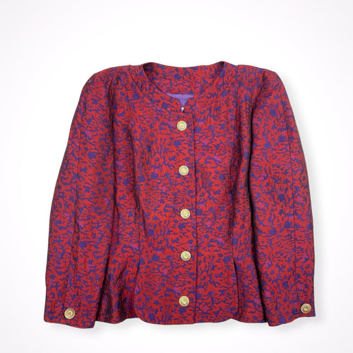 NINA RICCI / ヴィンテージ ジャガードジャケット 参考定価：200,000程度 SIZE:40