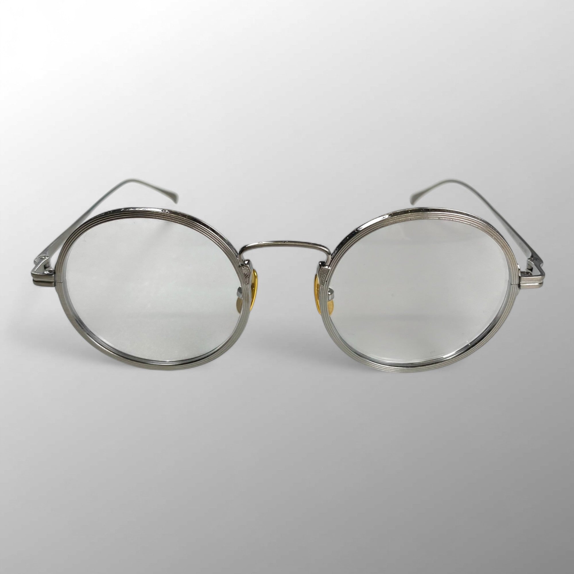 【極美品】金子眼鏡 / メタルラウンド KJ-50 度なしクリアレンズ 参考定価：50,000+tax