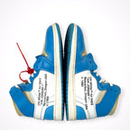 NIKE × OFF WHITE / Air Jordan 1 High UNC "White/Dark Powder Blue" 箱付 SIZE：28.5cm