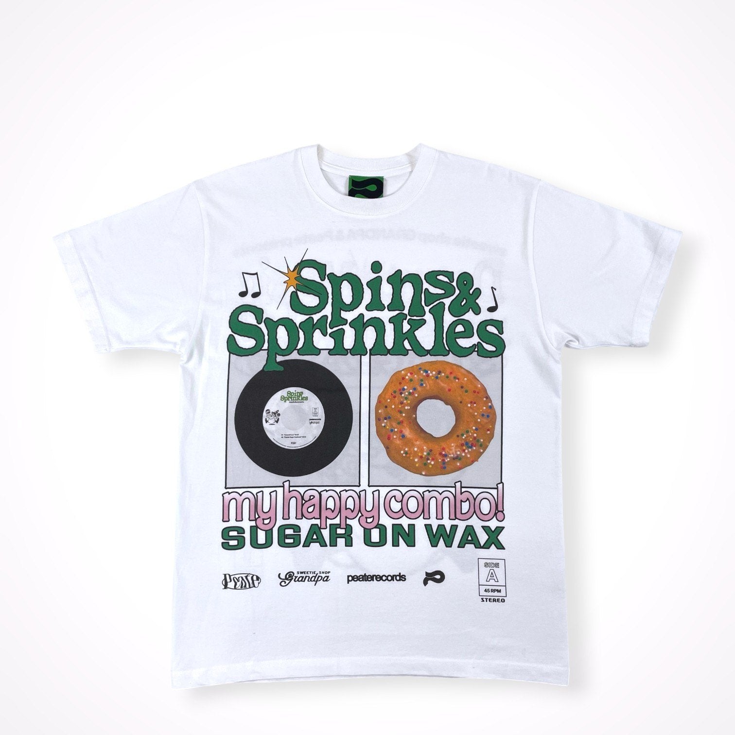 sweetie shop GRANDPA × Peate / Donuts Music Session Vol.1 TEE SIZE：L程度
