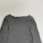 DEMYLEE デミリー / フレアスリーブ リブニット 参考定価：35,000程度 SIZE:S