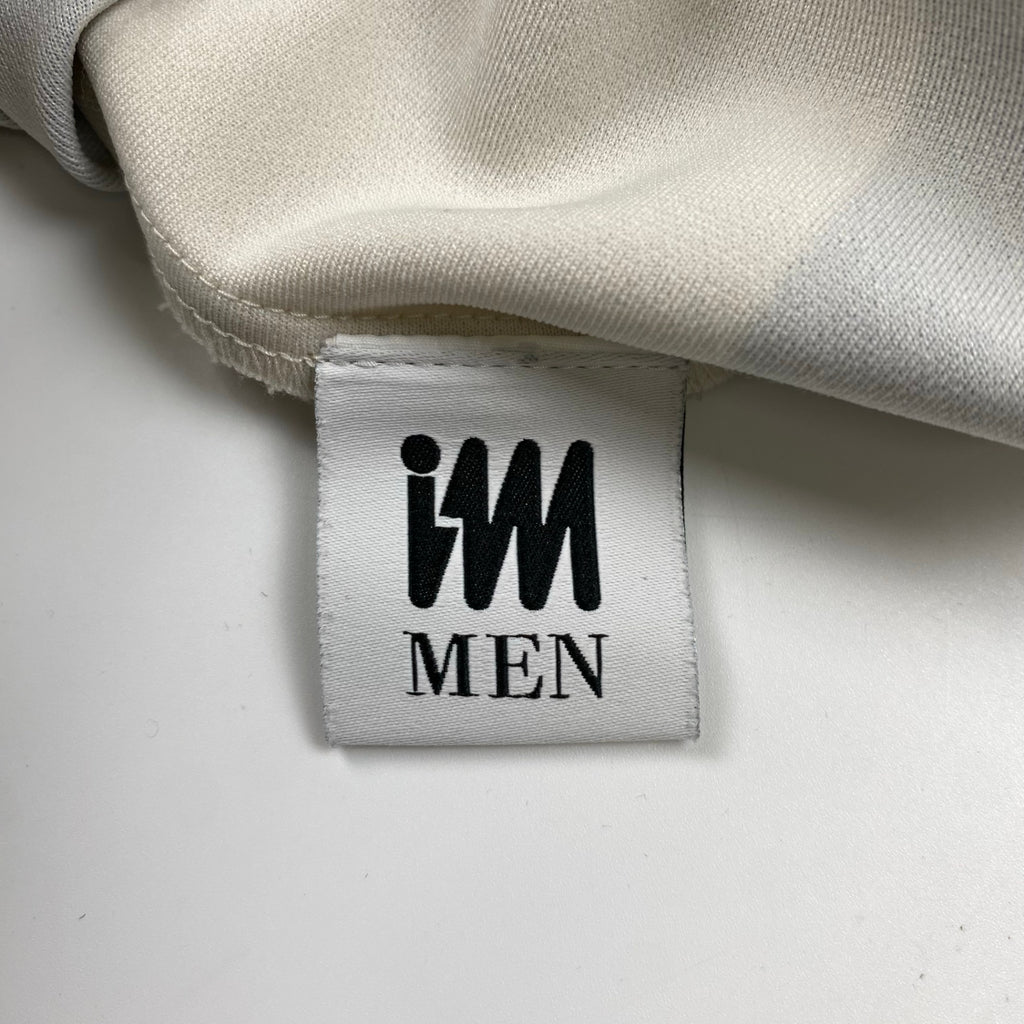 IM MEN アイムメン / GEOMETRY JERSEY STITCH 幾何学柄 カットソー Tシャツ ホワイト×ブルー SIZE:3