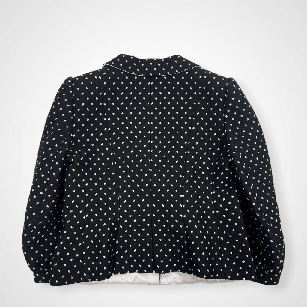 ARMANI COLLEZIONI アルマーニ コレツィオーニ / タキシードカラーショートジャケット ブラック イタリア製 参考定価：120,000程度 SIZE:42