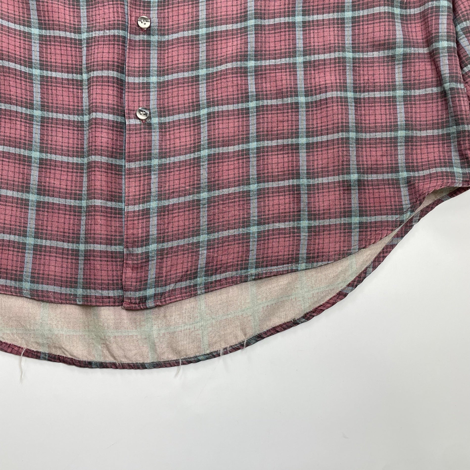 VINTAGE ヴィンテージ / シルク100％ チェックシャツ THE TERRITORY AHEAD USAブランド SIZE:L