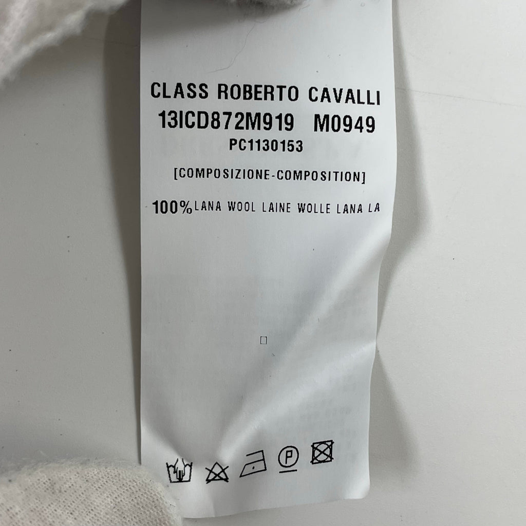 CLASS roberto cavalli / パイソン柄ウールニット  参考定価：60,000程度 SIZE:44