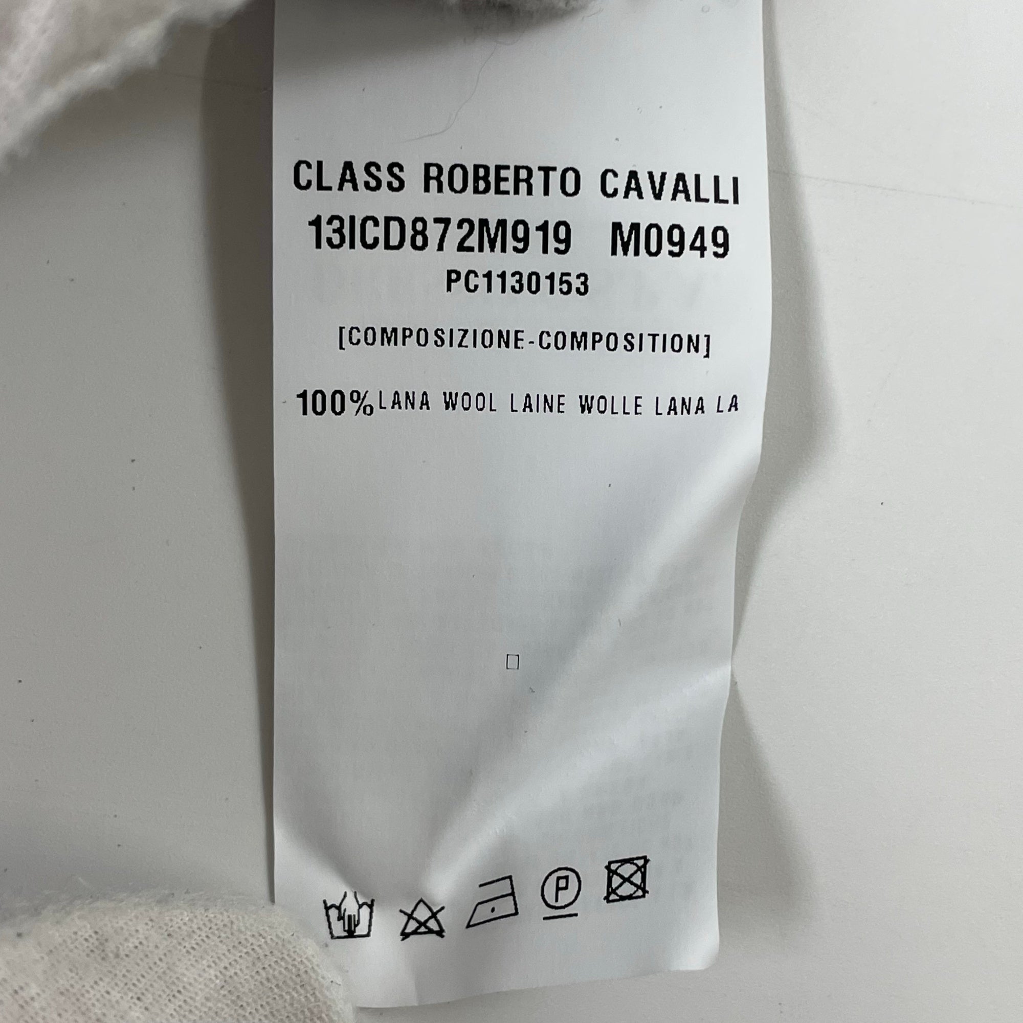 CLASS roberto cavalli / パイソン柄ウールニット  参考定価：60,000程度 SIZE:44
