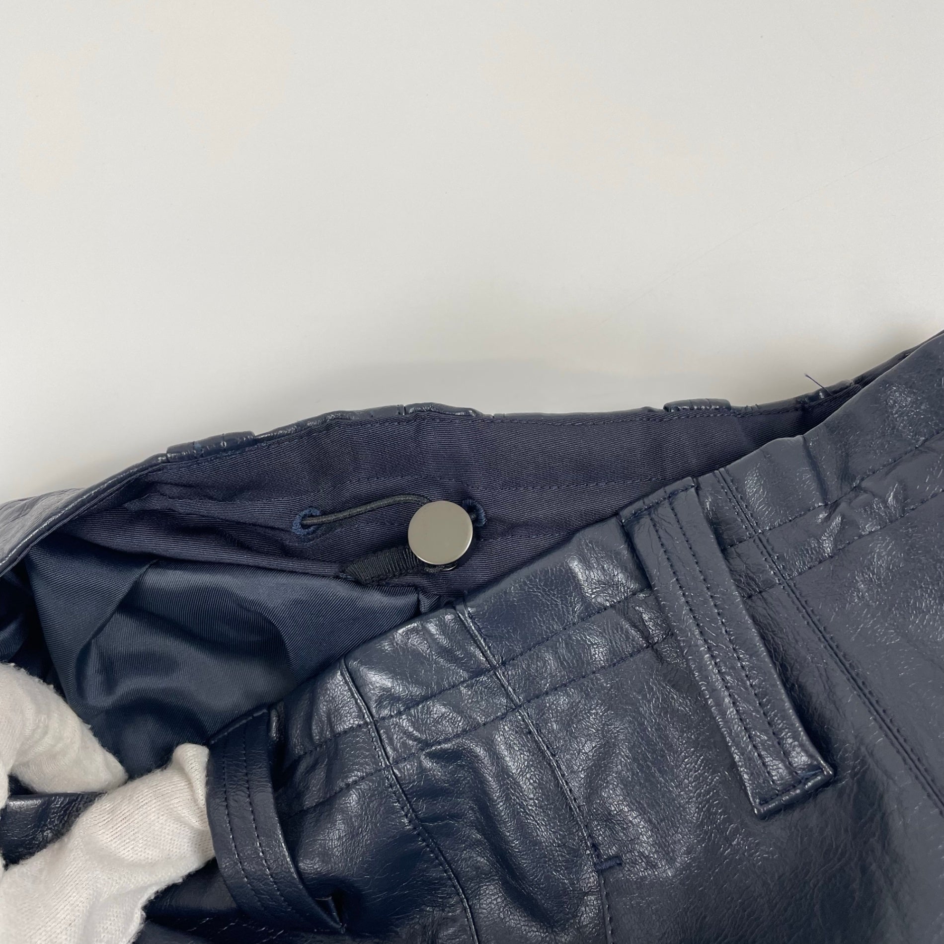 YOHEI OHNO ヨウヘイ オオノ / Faux Leather Biker Trousers 参考定価：58,000+tax SIZE:38