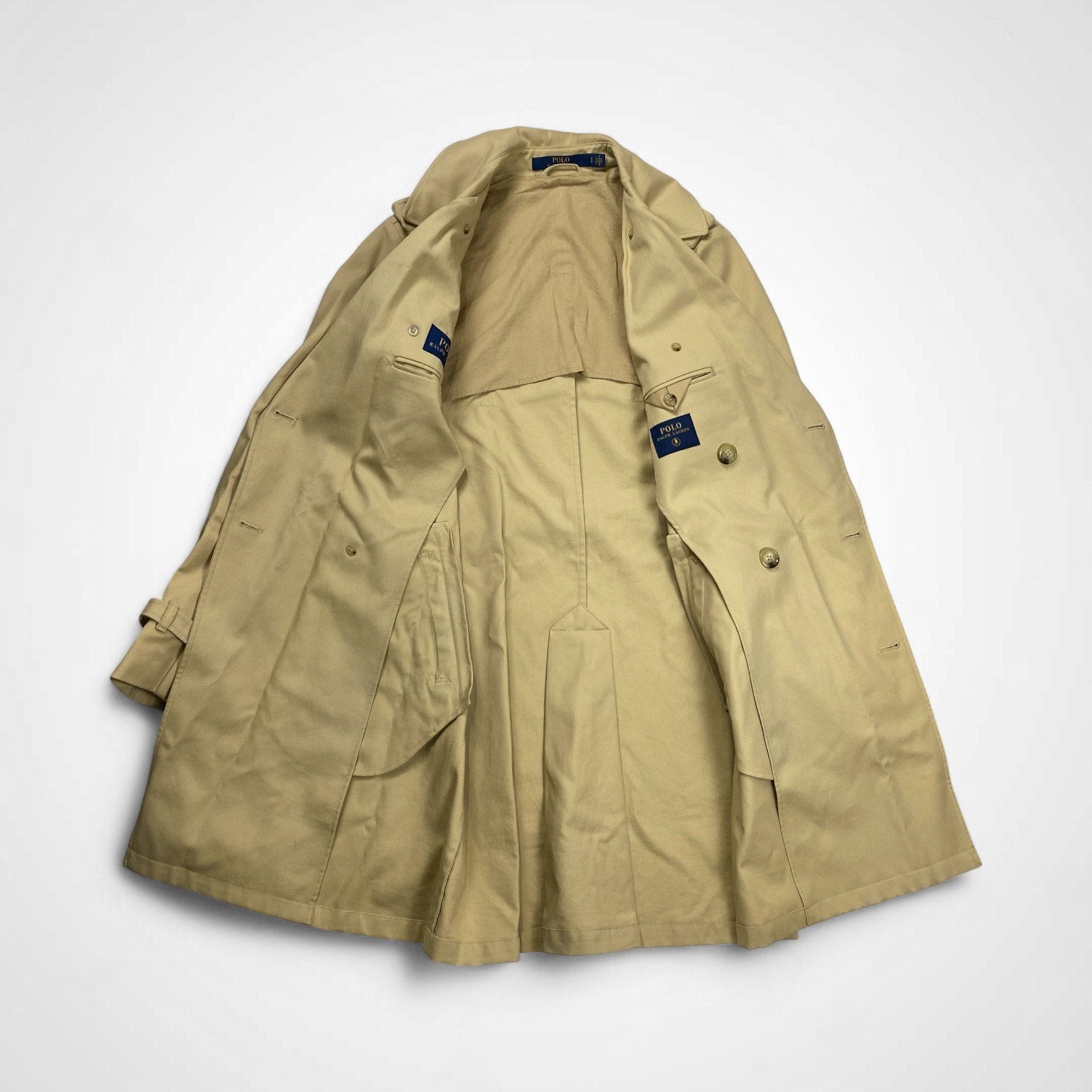 POLO RALPH LAUREN ポロ ラルフローレン / 100％コットンギャバ トレンチコート Dカン ガーメントカバー付 参考定価：89,000+tax SIZE:S