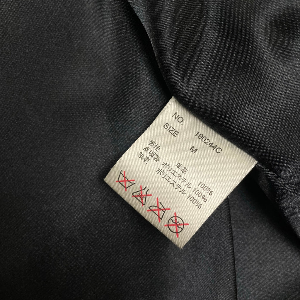 NEUTRAL INFINITY ニュートラルインフィニティ JACKROSE ジャックローズ / レザートラッカージャケット ブラック 参考定価：40,000程度 SIZE:M