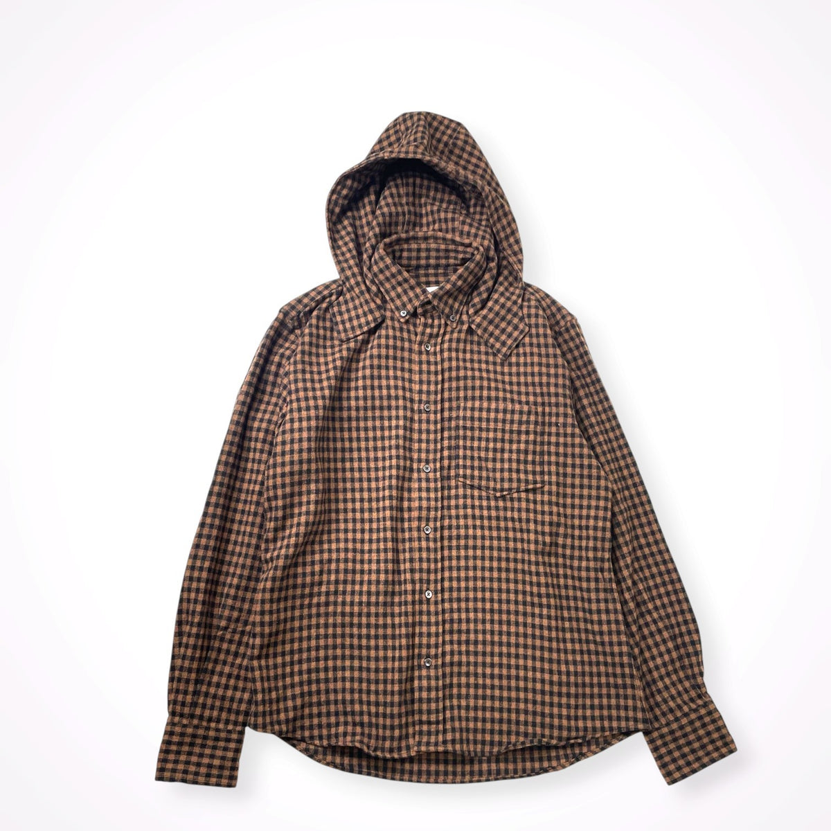 UMIT BENAN / フランネルフードシャツ 参考定価：55,000程度 SIZE:46