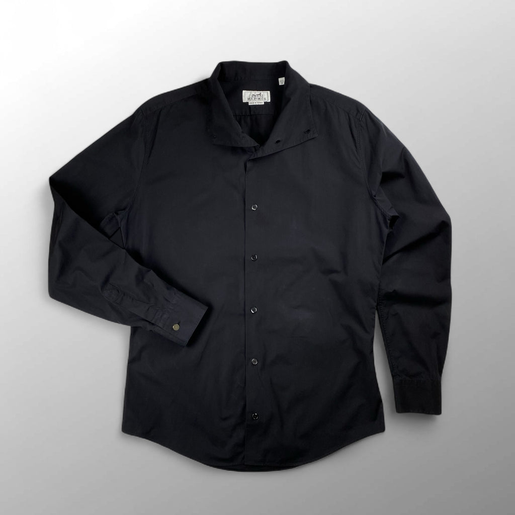 HERMES エルメス / スタンドカラー シャツ セリエボタン 変形デザイン SIZE：39（M程度）