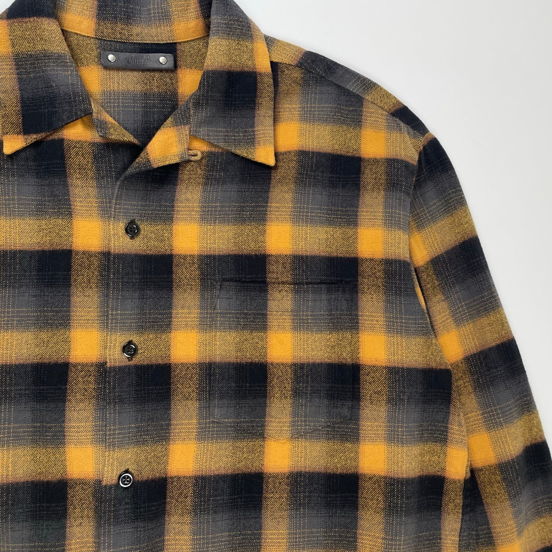 MINEDENIM マインデニム / C.R Flow Ombre Check Open Collar L/S SH オンブレシャツ 参考定価：35,000+tax 24AW SIZE：2