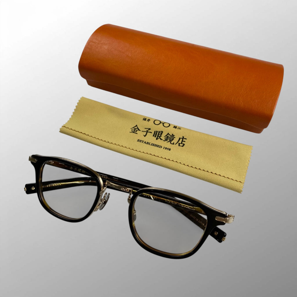 【美品】 金子眼鏡 K18シリーズ / KMG-15 BKBR 度なしレンズ 伊達メガネ 参考定価：120,000程度