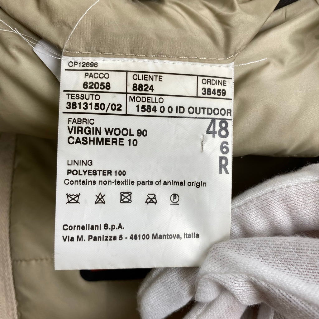 CORNELIANI コルネリアーニ / カシミヤ混 IDコート ヘリンボーン バージンウール使用 参考定価：300,000程度 SIZE:48（L程度）