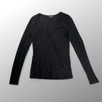 TOM FORD トムフォード / シルク100％ Vネックカットソー MADE IN ITALY レディース SIZE：36(S程度)
