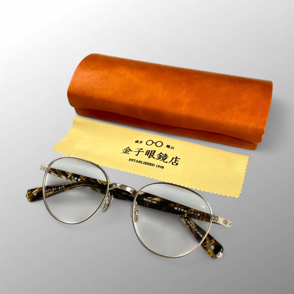 【極美品】 金子眼鏡 最上位Premiumライン / KMP-20 シルバーコンビ 眼鏡 METALシリーズ 度なしレンズ 参考定価：76,000+tax