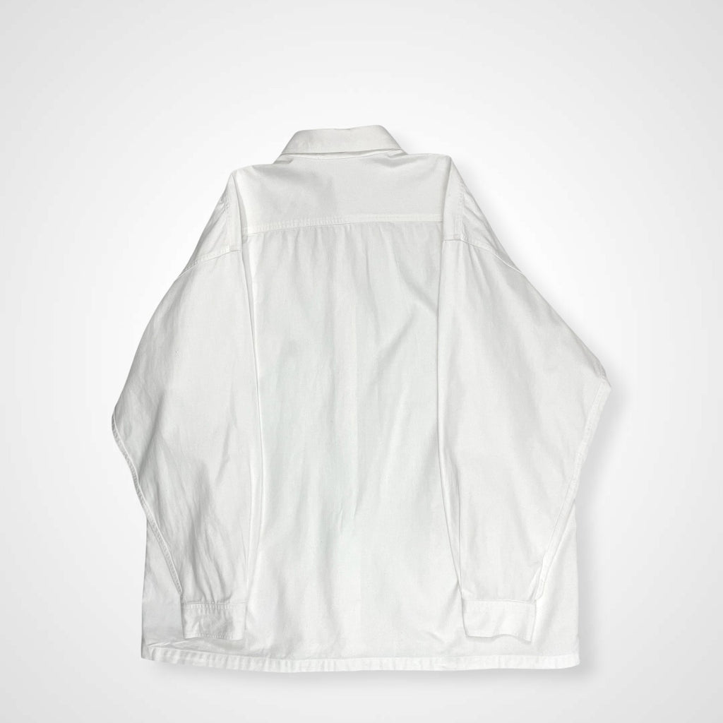 CELINE セリーヌ / 馬車刺繍ヴィンテージコットンシャツ ホワイト SIZE:L