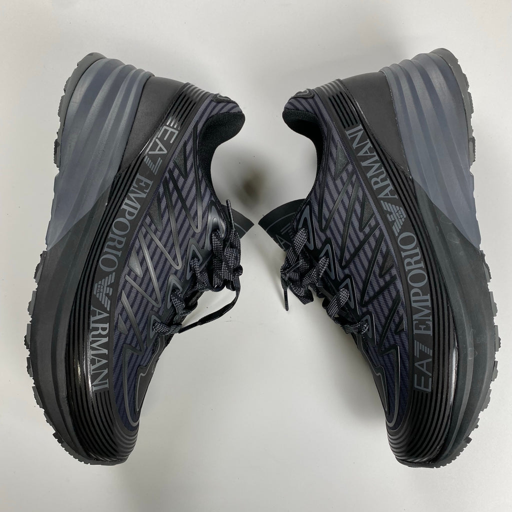 EMPORIO ARMANI エンポリオ アルマーニ / ローカットスニーカー ロゴ 厚底 ネイビー×ブラック 参考定価：45,000程度 SIZE:26cm程度