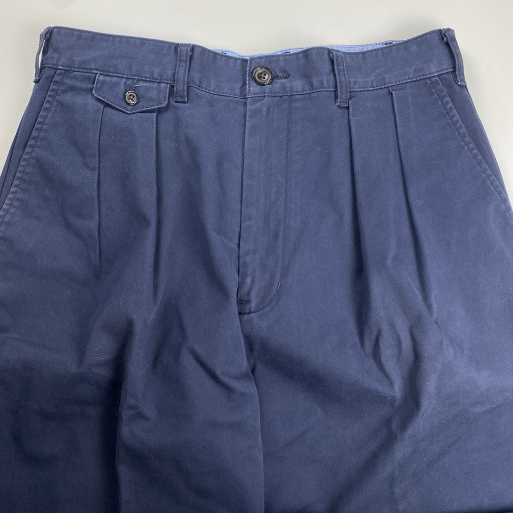 【BEAMS100名品】 BEAMS PLUS ビームスプラス / 2プリーツ パンツ チノ ネイビー SIZE：M