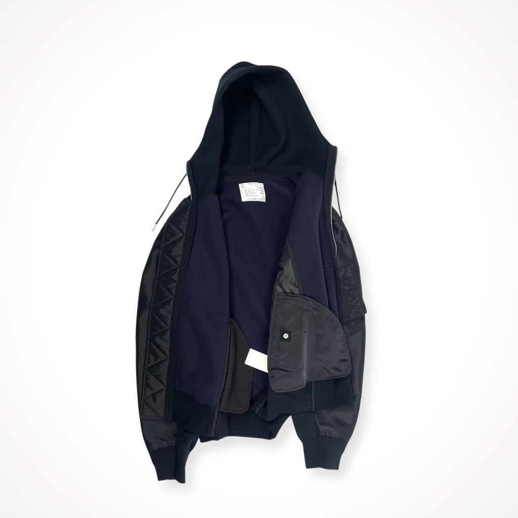 sacai / Sponge Sweat x Nylon Twill Hoodie 参考定価：80,000程度 SIZE:1