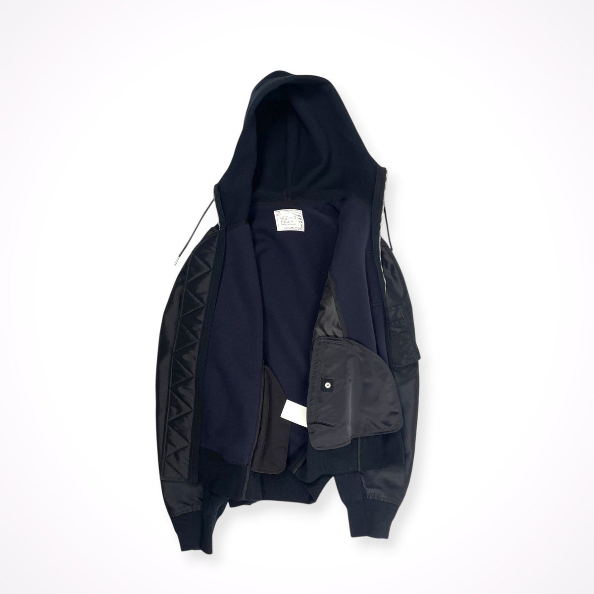 sacai / Sponge Sweat x Nylon Twill Hoodie 参考定価：80,000程度 SIZE:1