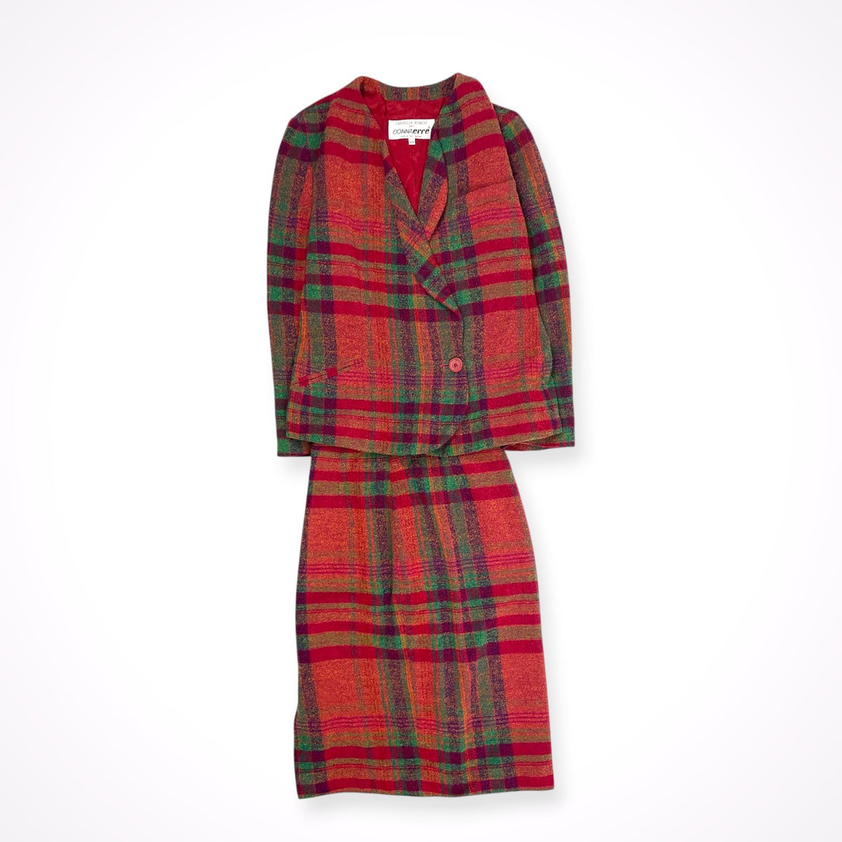 DONNA erre / セットアップ パイルチェックジャケット 参考定価：170,000程度 SIZE:42