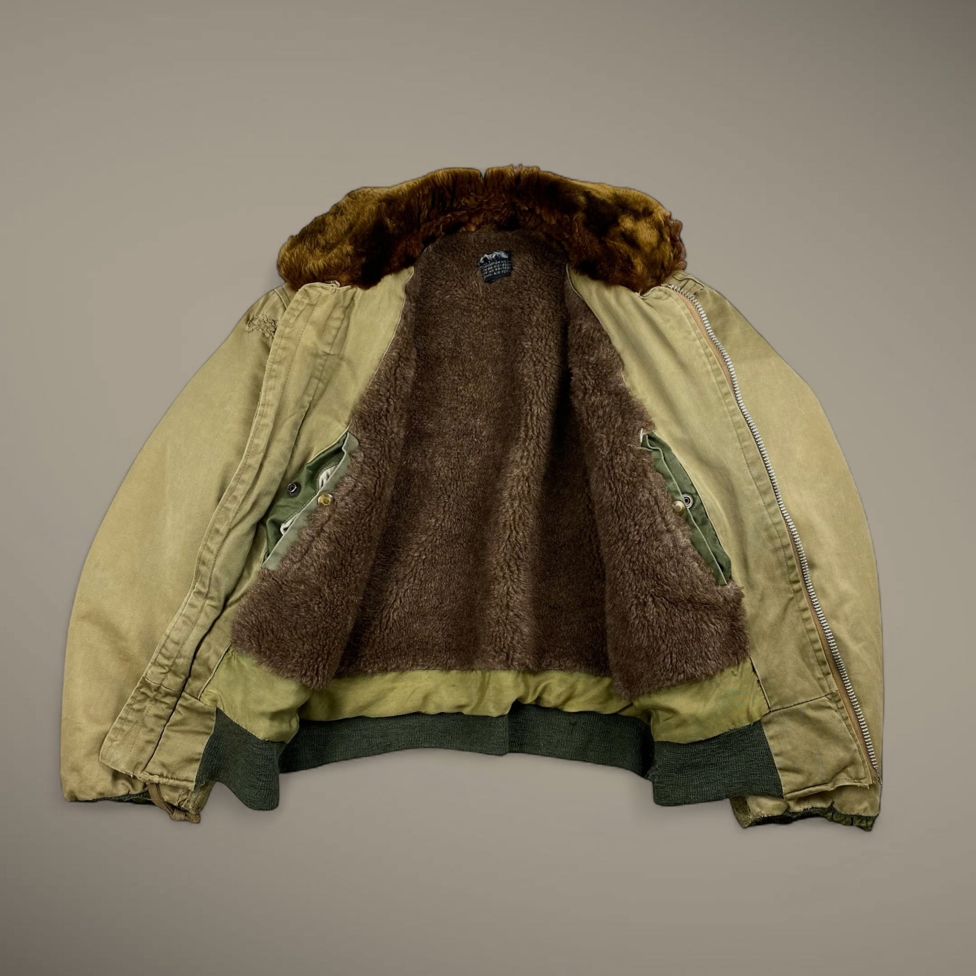 最初期 40s US ARMY USAAF / B-15初期型 フライトジャケット 官給品 SIZE：S程度