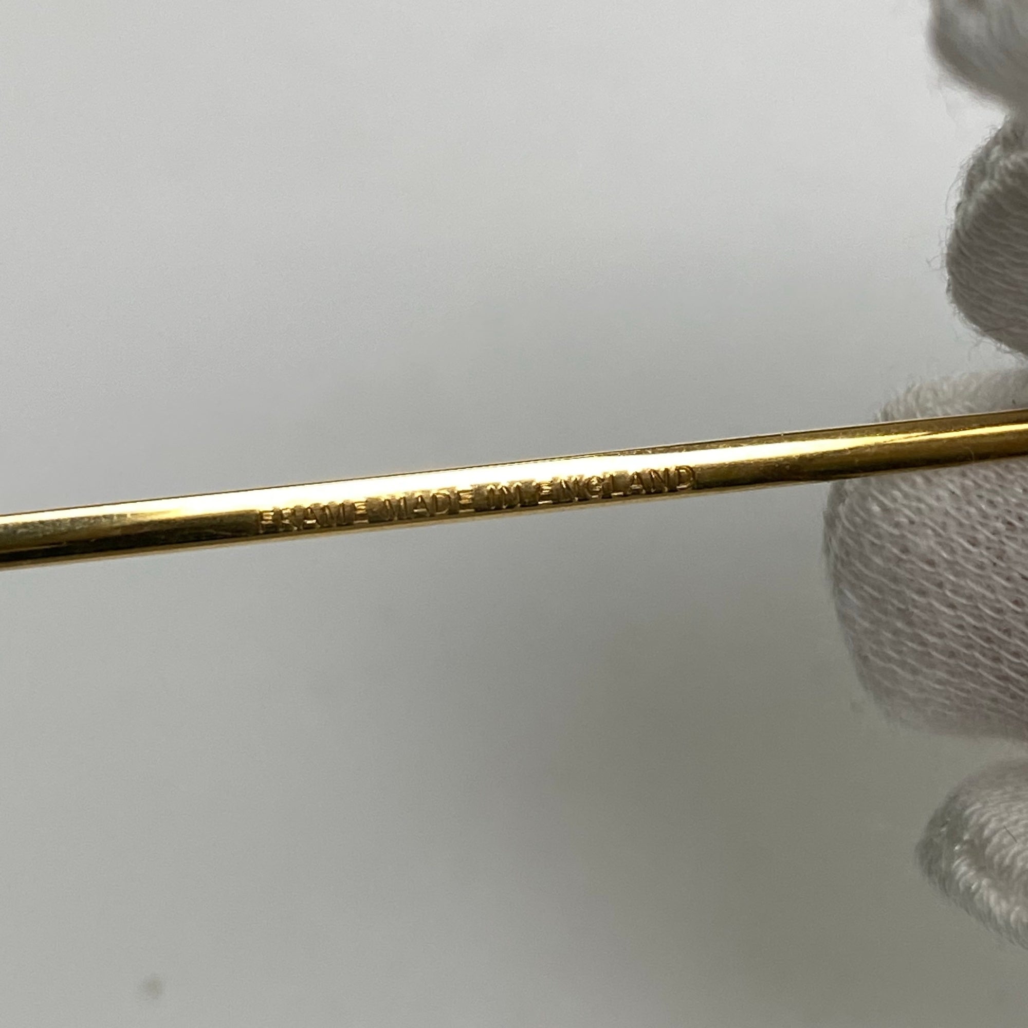 デッドストック 70s Hilton Classic / セル巻 パント型 デモレンズ入り 14K RG Chestnutカラー