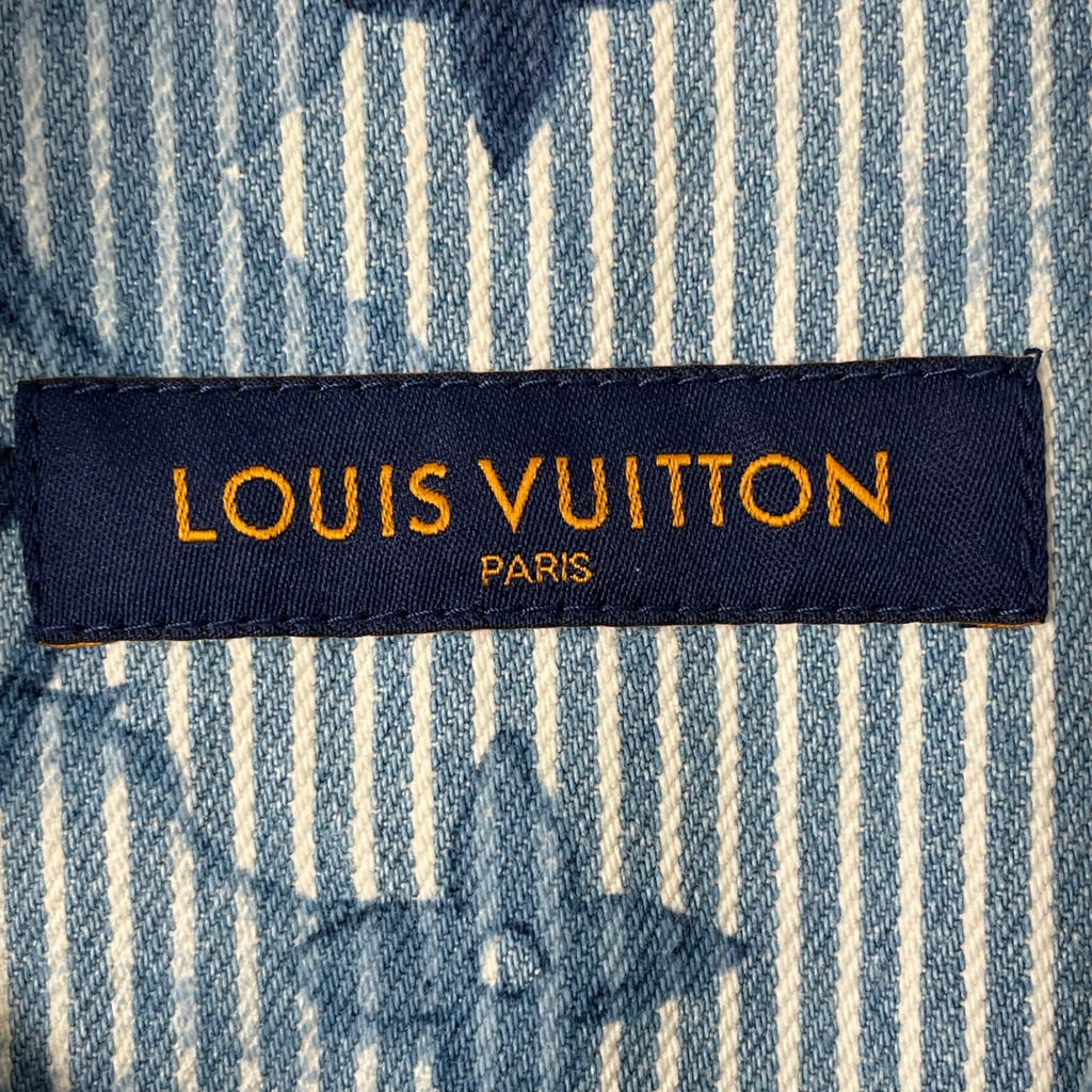 LOUIS VUITTON / 21SS ストライプモノグラムワーク デニムジャケット ヴァージルアブロー SIZE:XL