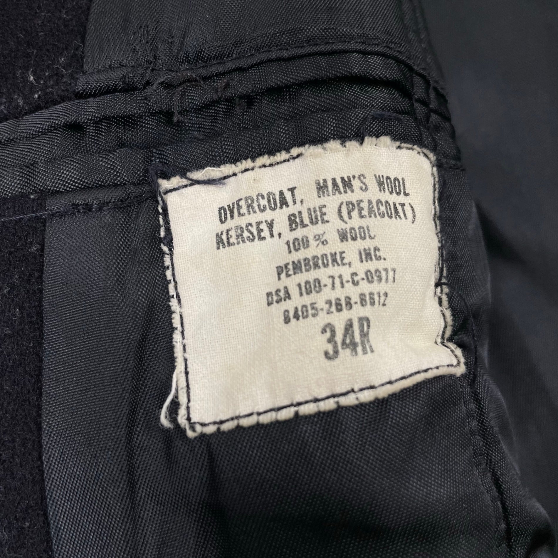 VINTAGE / リメイクミリタリーPコート 71年 SIZE:34R