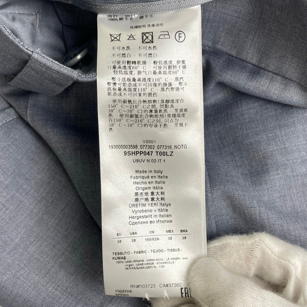 GIORGIO ARMANI ジョルジオ アルマーニ / Super150's スラックス ブルーグレー イタリア製 参考定価：200,000程度 SIZE：38(M程度)