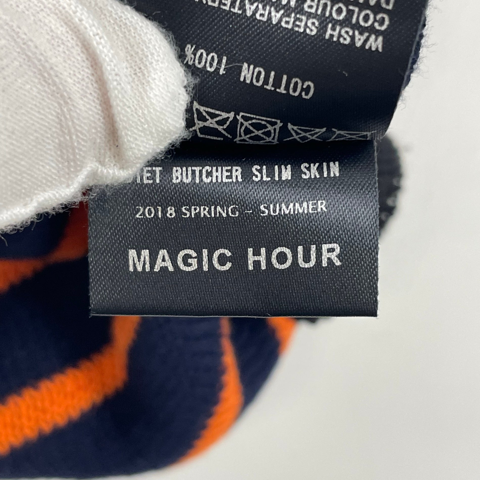 DIET BUTCHER SLIM SKIN / ボーダーロングニット 18SS SIZE：FREE