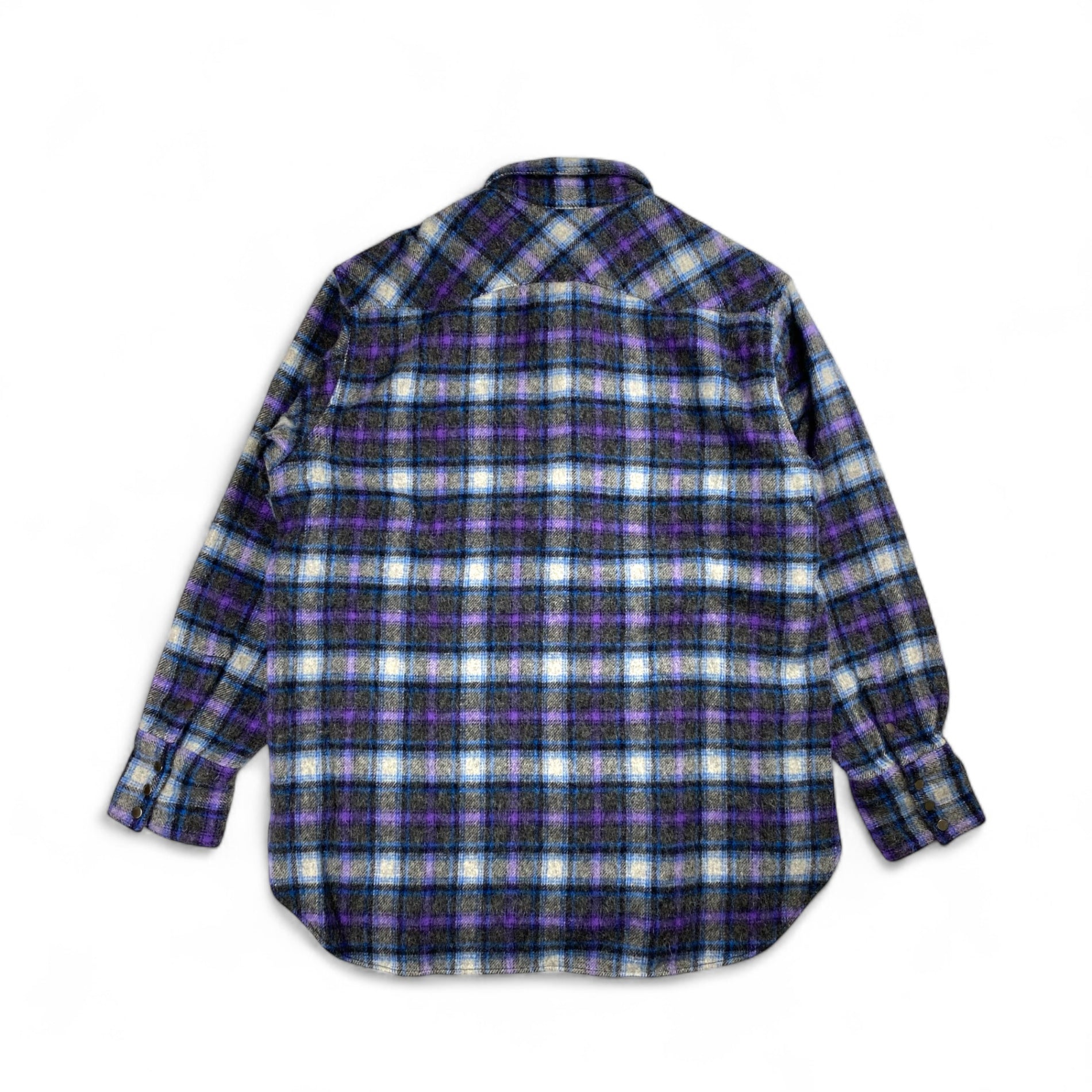 【タグ付】BEAMS PLUS ビームスプラス / Western Shirt Wool/Alpaca Plaid Shaggy ウエスタン フランネル チェックシャツ SIZE:M